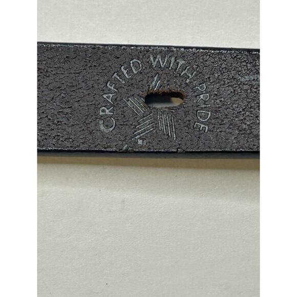 Nadim US women's western brown leather belt with metal diamond accents size 26 - Picture 8 of 14